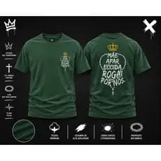Camiseta católica Nossa Senhora Aparecida Estampada Unissex 100% Algodão Para Igreja e Dia a Dia