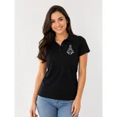 Camiseta Polo Feminina Nossa Senhora Aparecida Católica 100% Algodão Blusa Estampa Cristã Premium