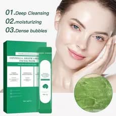 Máscara Facial de Bolhas com Centella Asiática - Limpeza Profunda e Hidratação - Remove Cravos e Controla a Oleosidade -