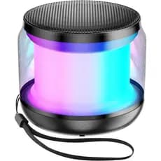 Mini Caixas de Som Bluetooth Portáteis Sem Fio, Emparelhamento TWS, Pequenas Caixas de Som Bluetooth com Luzes e Cordão,