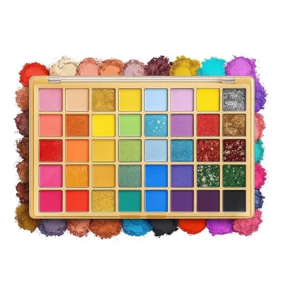 Paleta de Sombras Multicolorida K'APEINE, 40 Cores de Sombra, Matte, Metálica, Brilhante, Perolada, Sombra com Glitter,