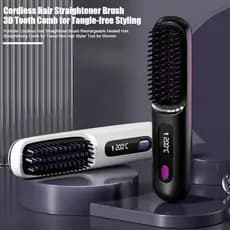 Go Brush Pro: Escova Alisadora de Cabelo Sem Fio, Escova Mini Alisadora Portátil para Estilização de Cabelo, Escovas de