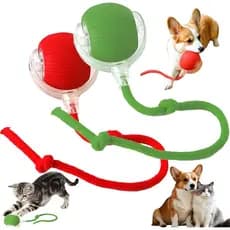 Brinquedo para Gato Ulvra, Brinquedo para Gato Pounce Pal, 360 °   Brinquedos de Bola para Gatos com Corda Imitando Rato