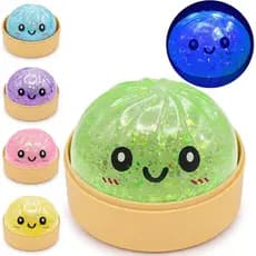 2026 Novo Brinquedo Sensorial Anti-estresse em Forma de Dumpling Brilhante, Bolas Anti-estresse de Dumpling de Crescimen