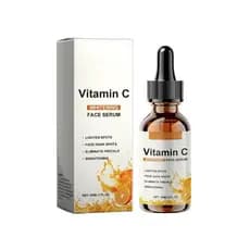 Sérum facial contendo vitamina C, ácido hialurônico e vitamina E, hidratante e leve, deixa a pele radiante, suave e deli
