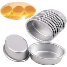 LoBake 10 peças de forma oval em alumínio de tamanho mini para queijos, bolos, pães, tortas, pudins e geleias, molde par