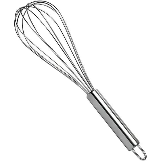 Fouet Batedor de Ovos Inox Profissional Ideal para Bolos Tortas Claras em Neve e Muito Mais