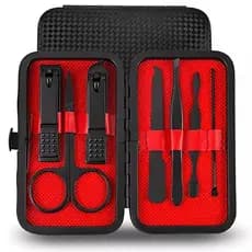 Kit Cortador de Unha Aço Inox Portátil 7 Peças Corte Preciso e Durável Ideal Viagens Manicure