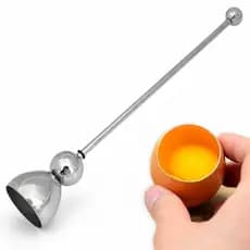 Cortador Abridor de Casca de Ovo em Aço Inox para Ovos Crus ou Cozidos Tampa de Corte Preciso