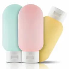 Kit 3 Frascos Viagem Silicone Pote Shampoo Condicionador e Sabonete Líquido Facilidade e Organização