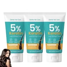 Massagem Capilar com Queratina Hidrolisada, Espessamento e Fortalecimento Naturais, Hidratante para o Couro Cabeludo, Cr