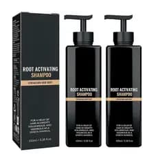 2PCS Shampoo Ativador de Raízes, Tratamento Anti-Queda de Cabelo, Reduz a Queda, Com Fórmula de Regeneração, Espessante