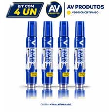 Kit 4 Marcadores Quadro Branco Pilot V-board Recarregavel