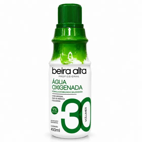 Água Oxigenada Beira Alta 450ml 30 Volumes Profissional
