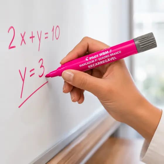Marcador Para quadro Branco  Rosa, Azul, Preto Recarregável WBM-7 PILOT