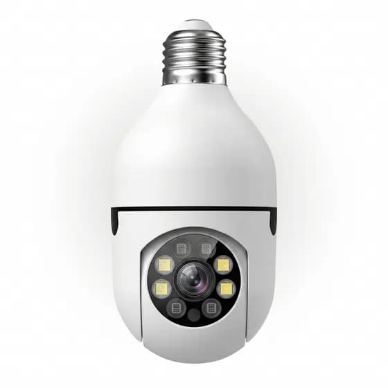 Câmera de Segurança Inteligente Lâmpada 360° Kapbom: Instalação Fácil, Visão Noturna e Wi-Fi