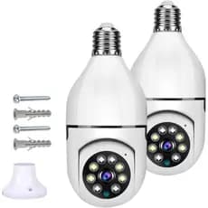 kit com 2 camara lampada giratoria 360 segurança total para sua rezidencia