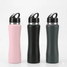 Garrafa Térmica Inox 750ml Com Canudo Academia Treino com alça