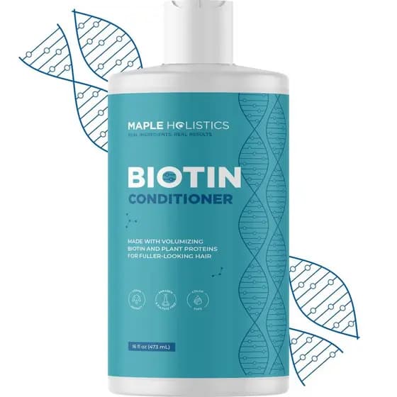 Condicionador de Biotina para Cabelos Ralos - Condicionador Volumizante para Cabelos Finos, Ralos e Fracos - Livre de Su