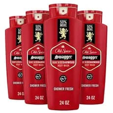 Old Spice Gel de Banho Refrescante para Homens, Defesa 3X, Frescor 24/7 com Aroma Duradouro, Coleção Vermelha, Swagger c