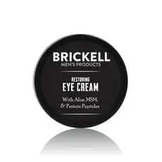 Creme Reparador para a Área dos Olhos Brickell para Homens, um creme anti-envelhecimento natural e orgânico, pode reduzi