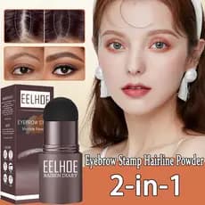 Pó para Maquiagem de Sobrancelhas com Carimbo, Conjunto para Modelar Sobrancelhas em um Passo, Bastão para Sobrancelhas