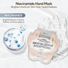 Máscara para Mãos com Niacinamida LANBENA 1 par 30G/PAR Remove Linhas Finas Clareamento Rejuvenescimento Hidratação Cuid