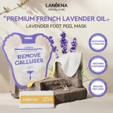 Máscara Esfoliante para os Pés de Lavanda LANBENA 1 par (40g) Hidratante, remove pele morta, Cuidados com a pele