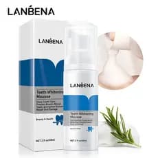 Mousse Clareadora de Dentes LANBENA, Refrescante do Hálito, Clareia os Dentes, Remove Manchas, Repara Danos Orais, Limpe
