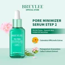 BREYLEE Sérum Redutor de Poros com Óleo de Tea Tree, etapa 2, Reduz Poros, Acalma a Pele, Antiacne 17ml