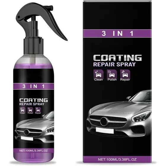 Spray Polidor de Pintura Automotiva - Líquido de 100ml para Brilho e Proteção Exterior