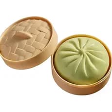 Bola Antiestresse Macia de TPR em Forma de Dumpling com Estojo Estilo Cesta, Brinquedo Fidget Suave para Apertar, Decora