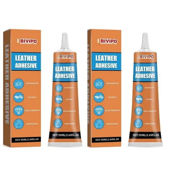 Cola para Couro, Fórmula de Colagem Impermeável de Grau Profissional, 50ml/1.69oz. O pacote contém 2 peças. Adequado par