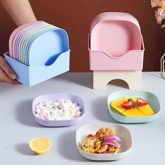 [Estoque pronto] Prato de osso de cuspe Prato pequeno de osso Prato de escória de lixo com Base Mesa de jantar Prato peq