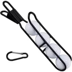 Suporte para Bolas de Golfe - Acessório Portátil para Bolsa de Golfe - Comporta 4 Bolas de Golfe, Fácil de Prender à Bol