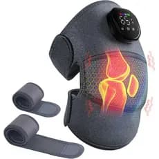 Massageador de Joelho com Calor e Vibração, Almofada Térmica Sem Fio para Joelho, Massageador 3 em 1 para Joelho, Ombro