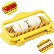 Cortador de Ovos Cozidos, Cortador de Banana, Morango, Cogumelo, Fios de Alumínio e Aço Inoxidável, Resistente, Lavável