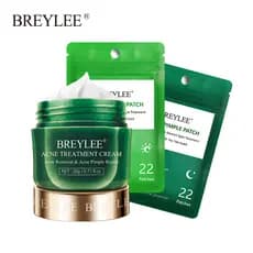 Creme para Tratamento de Acne e Adesivo para Espinhas BREYLEE (Dia e Noite) Remoção de Acne e Reparação de Espinhas Aliv