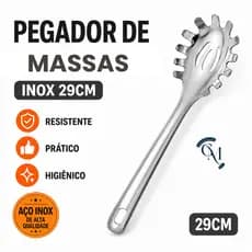 Pegador De Massas Em Aço Inox 29cm Para Servir  Espaguete