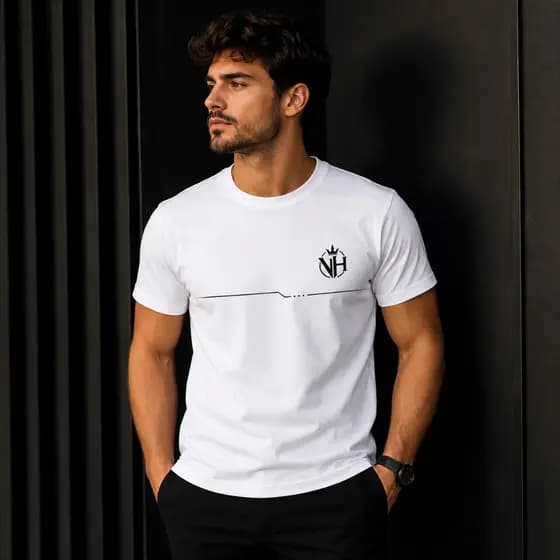 Camiseta VH Masculina Casual Premium Confortável Gola Reforçada