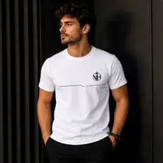 Camiseta VH Masculina Casual Premium Confortável Gola Reforçada
