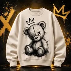 Moletom Estampado Urso Cute Inverno Casual Premium