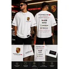 Camiseta Oversized Masculina Performance Racing Casual Premium