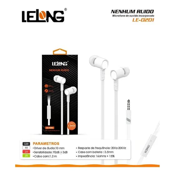 Kit 3/5/8 Fone de Ouvido com Fio e Microfone P2 Escola Escritório|Atacado Revenda Compatível Celular PC LE-0201 Presente