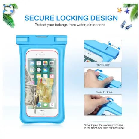 Atacado Kit 10 Capa Bolsa  Aquática Prova D´Água Universal Impermeável Celular Adequado para piscinas