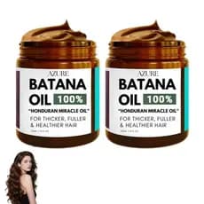 Óleo de Batana Azure para Crescimento Capilar, 100% Puro, Óleo Hidratante para Cabelos Mais Grossos e Fortes e Saúde do