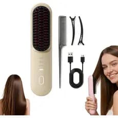 Escova de Cabelo GoPro, Numoya GoBrushPro Sem Fio de 4000mAh, Aquecimento Rápido em 30s, 4 Configurações de Temperatura