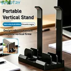 Portable Vertical Stand for iPad and Tablet with Adjustable Notebook Tablte Ergonomic Non-slip Lightweight and Portable