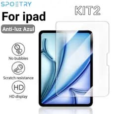KIT2 Película Protetora de Tela de Vidro Temperado para iPad 10.2 9.7 10.5 10.9 Pro 11 Novo iPad 10 9 8 7 6 5 Air 4 3 2