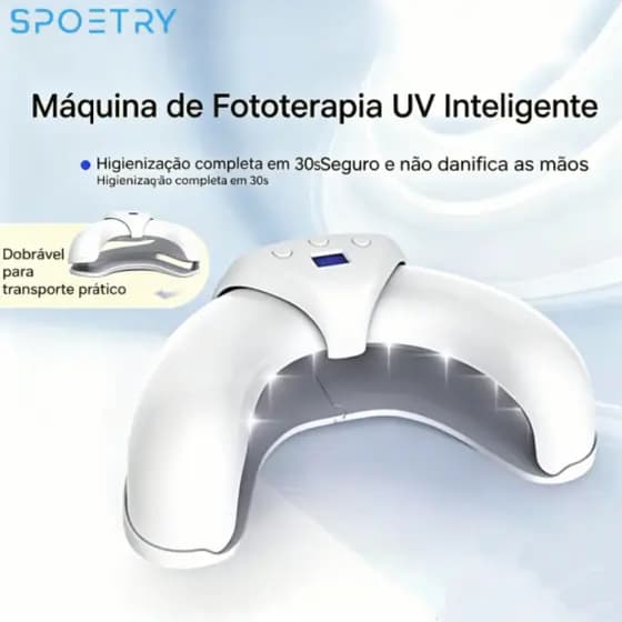 Esterilizador UV Germicida Portátil Dobrável - Higienizador de Mãos e Pequenos Objetos com Temporizador